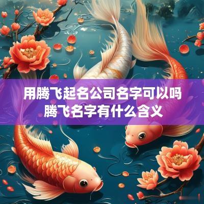 用腾飞起名公司名字可以吗 腾飞名字有什么含义