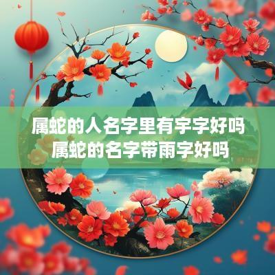 属蛇的人名字里有宇字好吗 属蛇的名字带雨字好吗