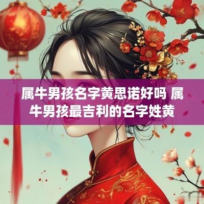 属牛男孩名字黄思诺好吗 属牛男孩最吉利的名字姓黄