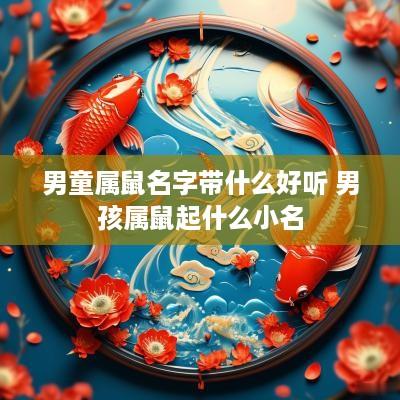 男童属鼠名字带什么好听 男孩属鼠起什么小名