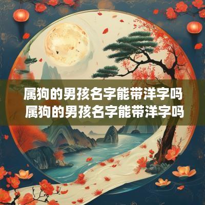 属狗的男孩名字能带洋字吗 属狗的男孩名字能带洋字吗怎么取