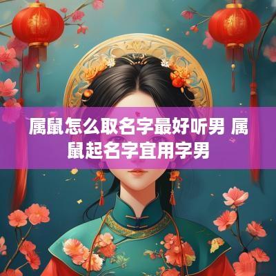 属鼠怎么取名字最好听男 属鼠起名字宜用字男