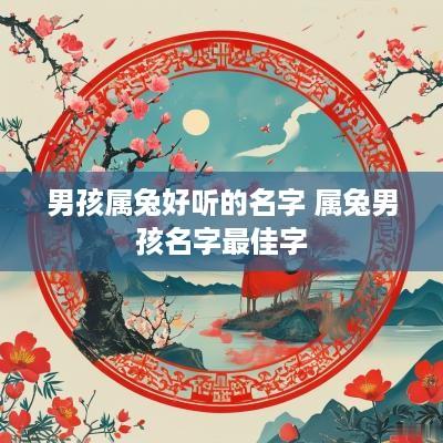 男孩属兔好听的名字 属兔男孩名字最佳字