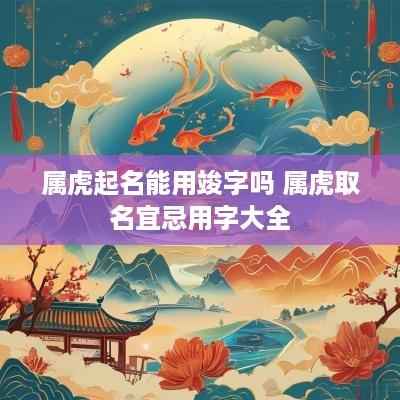 属虎起名能用竣字吗 属虎取名宜忌用字大全