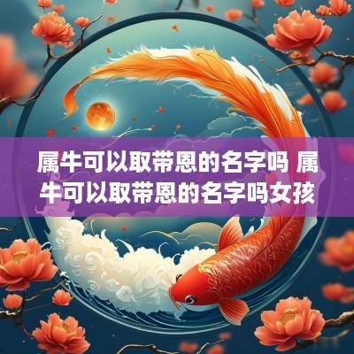 属牛可以取带恩的名字吗 属牛可以取带恩的名字吗女孩