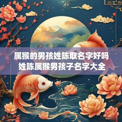 属猴的男孩姓陈取名字好吗 姓陈属猴男孩子名字大全