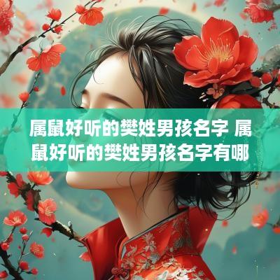 属鼠好听的樊姓男孩名字 属鼠好听的樊姓男孩名字有哪些