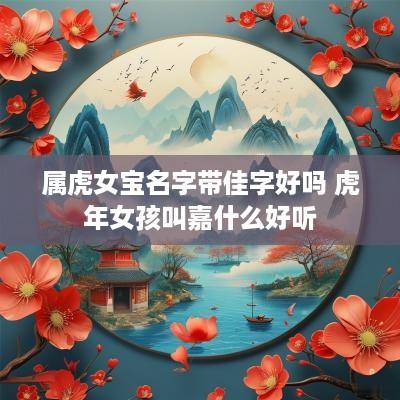 属虎女宝名字带佳字好吗 蛇年女孩叫嘉什么好听