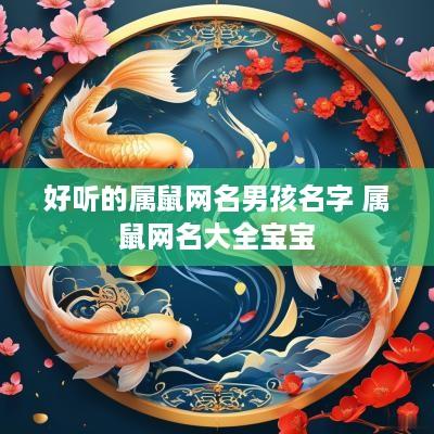 好听的属鼠网名男孩名字 属鼠网名大全宝宝
