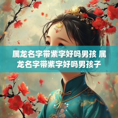属龙名字带紫字好吗男孩 属龙名字带紫字好吗男孩子