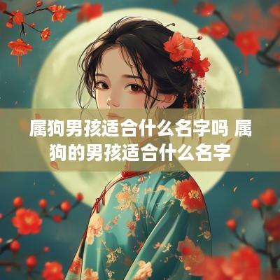 属狗男孩适合什么名字吗 属狗的男孩适合什么名字