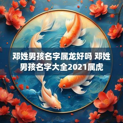 邓姓男孩名字属龙好吗 邓姓男孩名字大全2025属虎