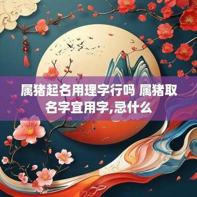 属猪起名用理字行吗 属猪取名字宜用字,忌什么