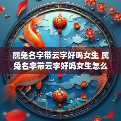 属兔名字带云字好吗女生 属兔名字带云字好吗女生怎么取