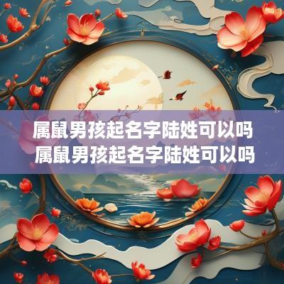 属鼠男孩起名字陆姓可以吗 属鼠男孩起名字陆姓可以吗
