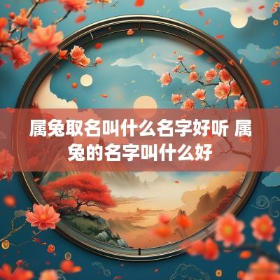 属兔取名叫什么名字好听 属兔的名字叫什么好