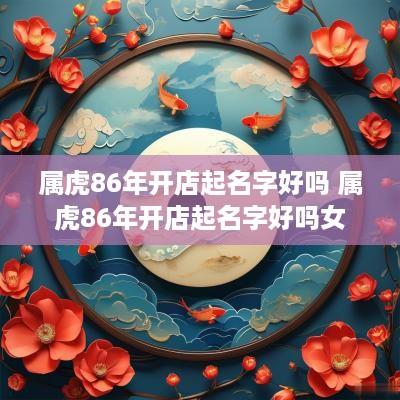 属虎86年开店起名字好吗 属虎86年开店起名字好吗女