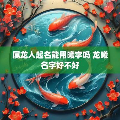 属龙人起名能用曦字吗 龙曦名字好不好