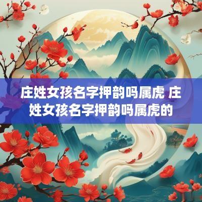 庄姓女孩名字押韵吗属虎 庄姓女孩名字押韵吗属虎的