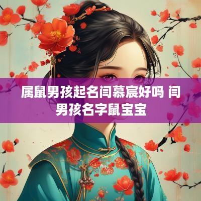 属鼠男孩起名闫慕宸好吗 闫男孩名字鼠宝宝