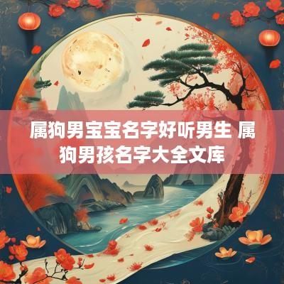 属狗男宝宝名字好听男生 属狗男孩名字大全文库