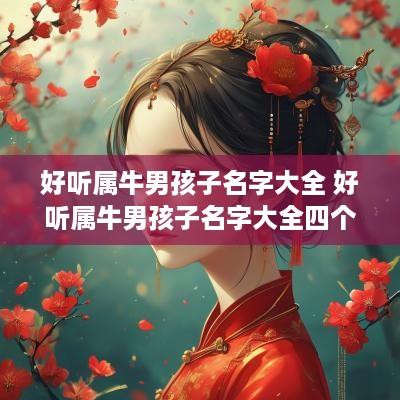 好听属牛男孩子名字大全 好听属牛男孩子名字大全四个字