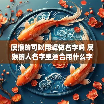 属猴的可以用辉做名字吗 属猴的人名字里适合用什么字