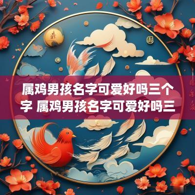 属鸡男孩名字可爱好吗三个字 属鸡男孩名字可爱好吗三个字