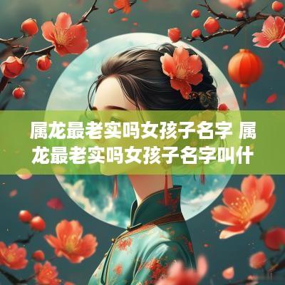 属龙最老实吗女孩子名字 属龙最老实吗女孩子名字叫什么