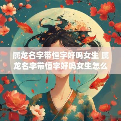 属龙名字带恒字好吗女生 属龙名字带恒字好吗女生怎么取