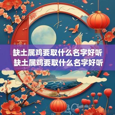 缺土属鸡要取什么名字好听 缺土属鸡要取什么名字好听点