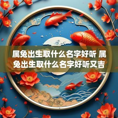 属兔出生取什么名字好听 属兔出生取什么名字好听又吉利
