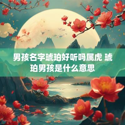 男孩名字琥珀好听吗属虎 琥珀男孩是什么意思