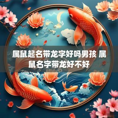 属鼠起名带龙字好吗男孩 属鼠名字带龙好不好