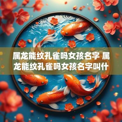 属龙能纹孔雀吗女孩名字 属龙能纹孔雀吗女孩名字叫什么