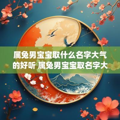 属兔男宝宝取什么名字大气的好听 属兔男宝宝取名字大全 属兔男宝宝取什么名字大气的好听 属兔男宝宝取名字大全