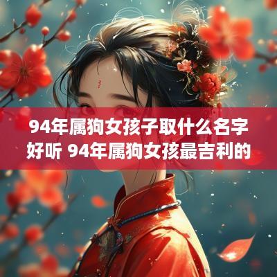 94年属狗女孩子取什么名字好听 94年属狗女孩最吉利的名字