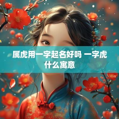 属虎用一字起名好吗 一字虎什么寓意