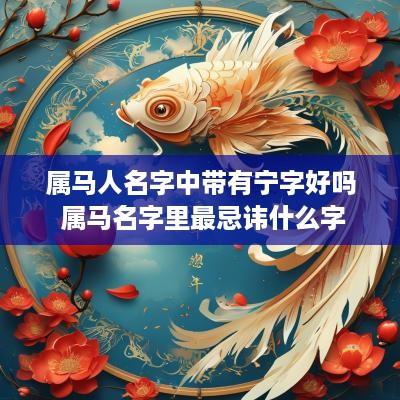 属马人名字中带有宁字好吗 属马名字里最忌讳什么字