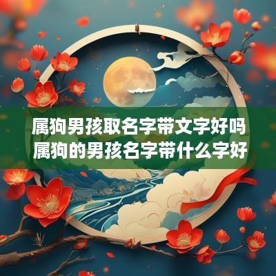 属狗男孩取名字带文字好吗 属狗的男孩名字带什么字好