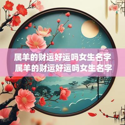 属羊的财运好运吗女生名字 属羊的财运好运吗女生名字大全
