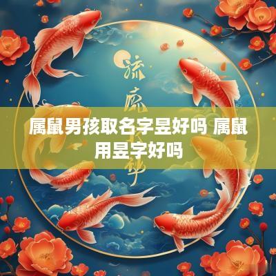 属鼠男孩取名字昱好吗 属鼠用昱字好吗
