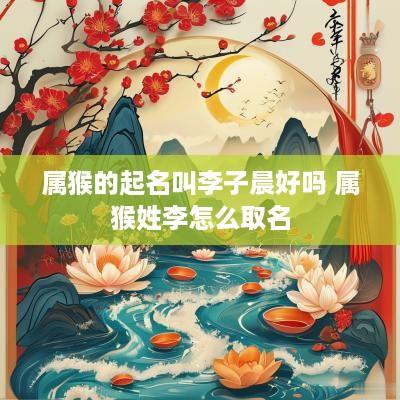 属猴的起名叫李子晨好吗 属猴姓李怎么取名