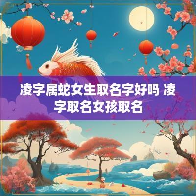 凌字属蛇女生取名字好吗 凌字取名女孩取名