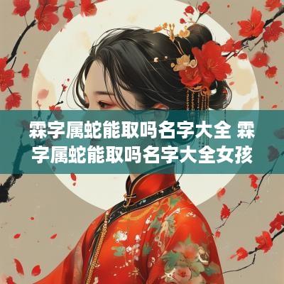 霖字属蛇能取吗名字大全 霖字属蛇能取吗名字大全女孩
