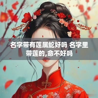 名字带有莲属蛇好吗 名字里带莲的,命不好吗