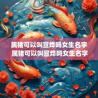 属猪可以叫宣烨吗女生名字 属猪可以叫宣烨吗女生名字大全