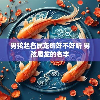 男孩起名属龙的好不好听 男孩属龙的名字