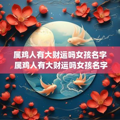 属鸡人有大财运吗女孩名字 属鸡人有大财运吗女孩名字大全