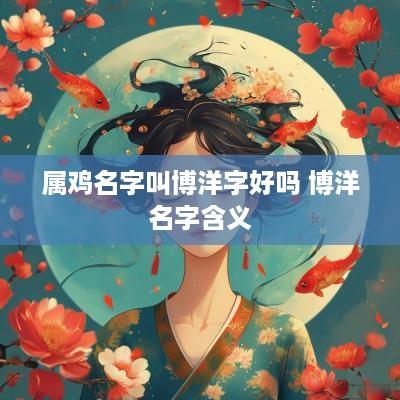 属鸡名字叫博洋字好吗 博洋名字含义